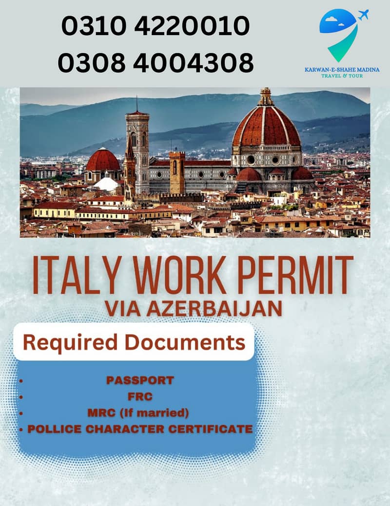 Work Permit Visa Availabe | Staff Hiring | Staff Hiring in Italy 0