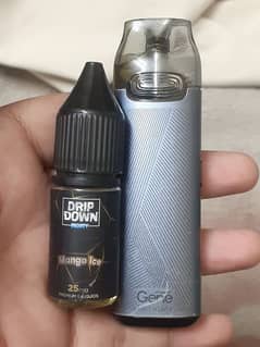 voopoo vthru Pro 25w kit + drip down frosty mango iced flavour 25mg/ml