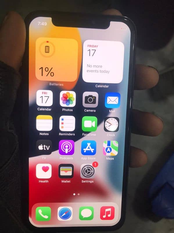 I phone X  Official PTA Approved 256 GB 7