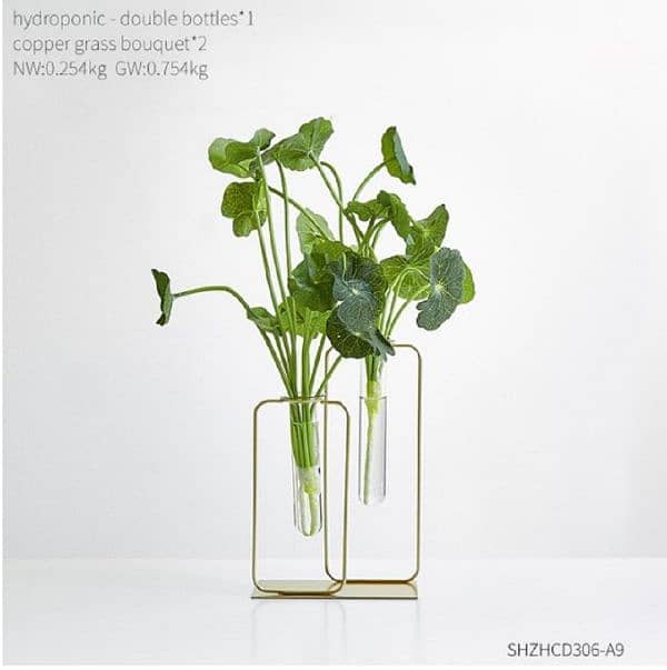 Golden metal vase -stunning 1 piece for home decor 2