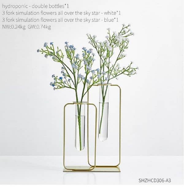 Golden metal vase -stunning 1 piece for home decor 3