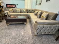 Corner l shape 7 seater sofa home used