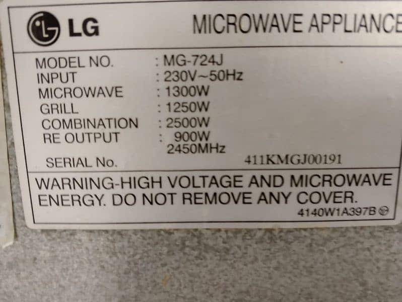 LG combi microwave 03178861691 5