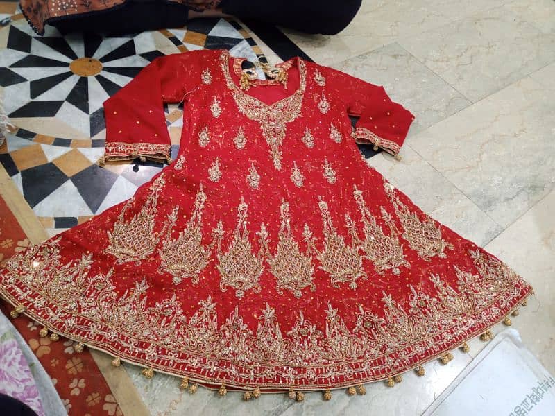 bridal lahnga with contrast dubata 1