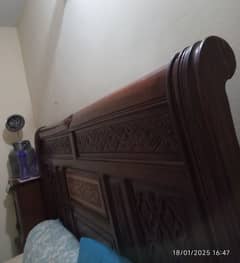 Beautiful, wooden bed set for sale.