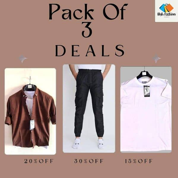 Men winter dress pack of three 3