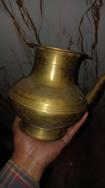 "Vintage Brass Water Set 9