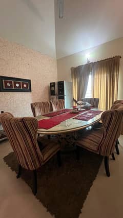 wooden dining table with mirror set | imported table & chairs for sale