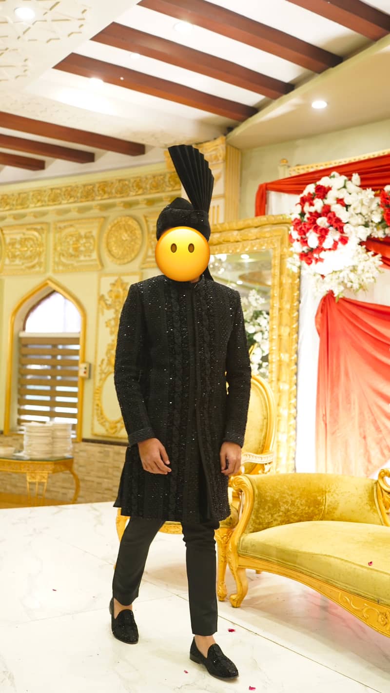 Sherwani Black / New Sherwani / Wedding Sherwani / Sherwani 2025 0