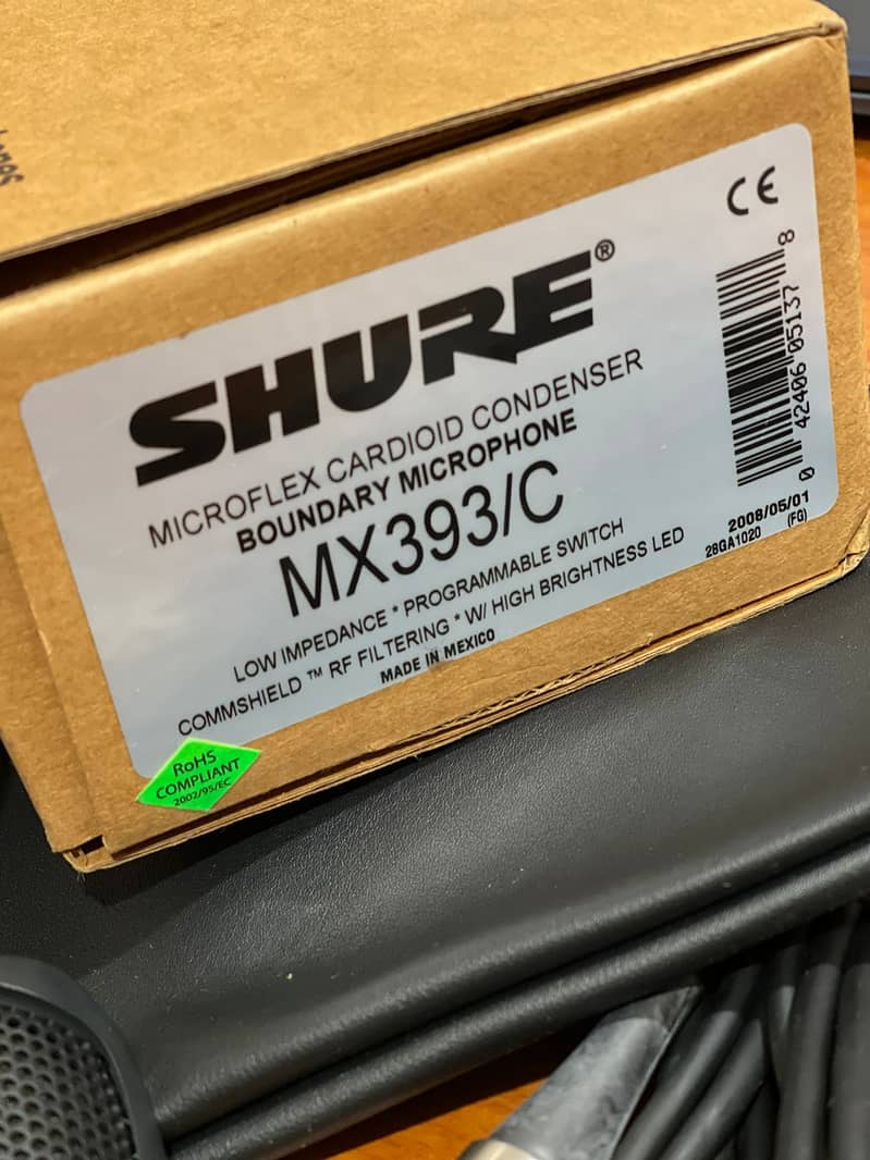 SHURE MX393/C Boundry Microphone Clear and Precise Audio 3