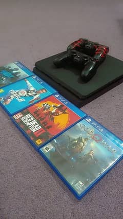 PS4 Slim Version 1TB for sale with games