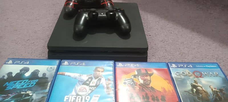 PS4 Slim Version 1TB for sale with games 1