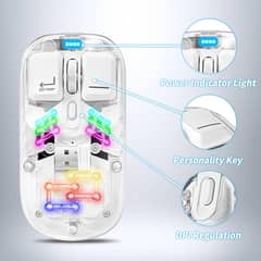 Yilima Transparent Wireless Rechargeable RGB mouse