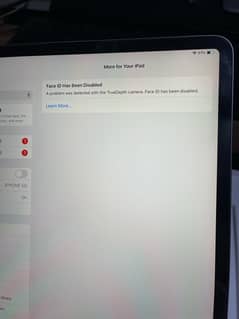 Ipad pro 12.9 inch 4 gen 1 Tb  Face id disable