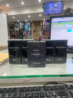 Sauvage dior and bleu de chanel original perfume for men.