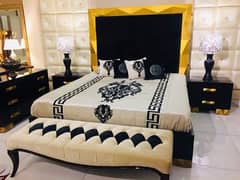 Double Bed - Bed Set - Side Table - Dressing - Poshish Bed For Sale