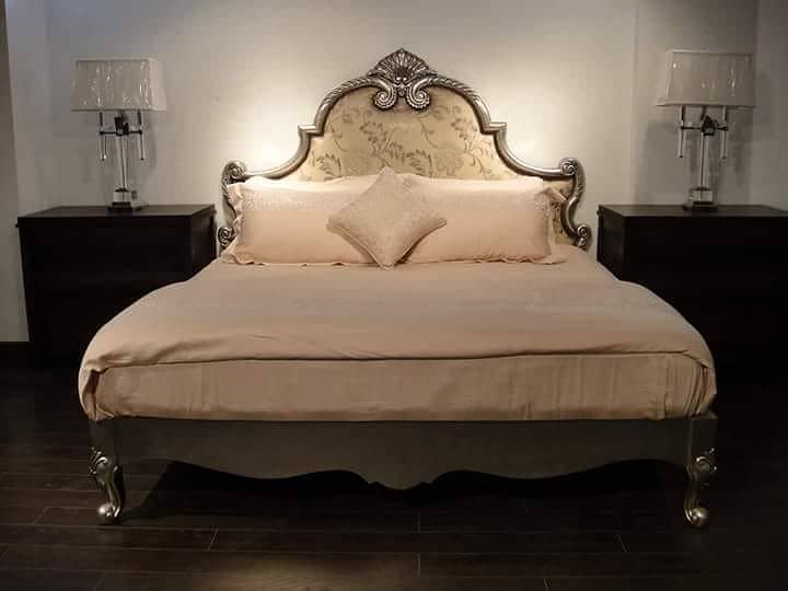 Double Bed - Bed Set - Side Table - Dressing - Poshish Bed For Sale 12