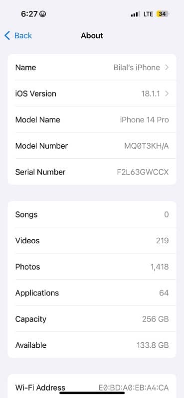 IPhone 14 Pro 256gb FU PTA Approved 5