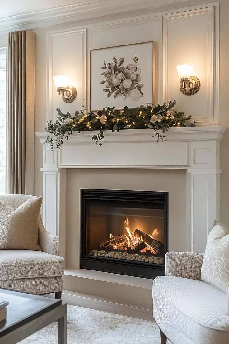 Fireplace - Marble fireplace - Electric fireplace - Fire decoration 6