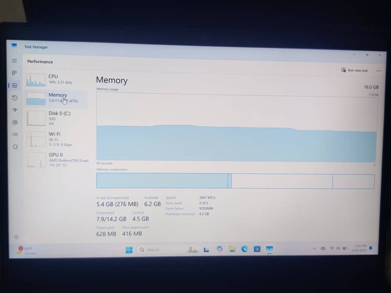 Lenovo E14 Gen-3 Ryzen 5 5500U, 16gb-RAM, 256gb-NVMe, 4gb-Radeon Card 6