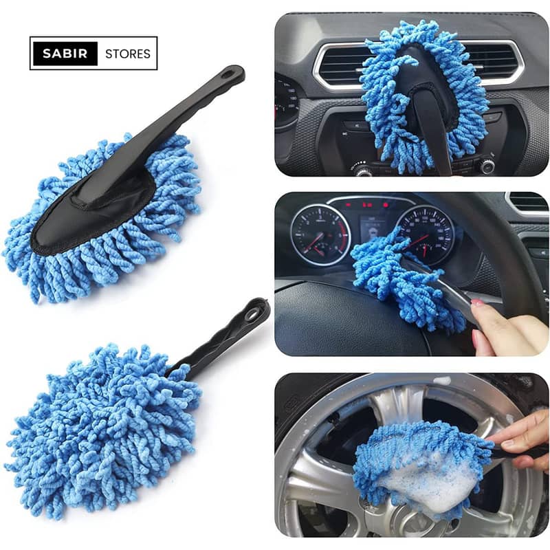 Retractable Microfiber Car Wax Brush - Ultra-Efficient Dust-Proof 0