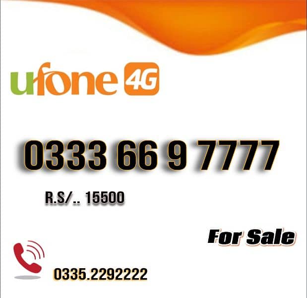 Ufone Golden Numbers for sale 4