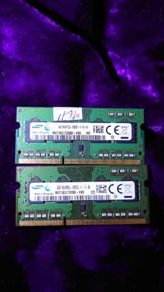 laptop ram ddr3.8gb,2 sticks 4x4