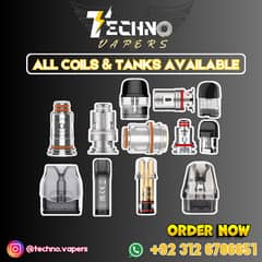 VAPE COILS • TANKS ATOMIZERS • VAPE GLASS • CARTRIDGES FOR SALE