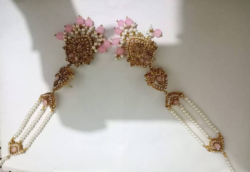 wedding  style jewellery set earing and bindiya 3