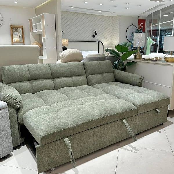 5.5 Seater L Shape Folding Sofa cum bed | L Shape Sofabed 1