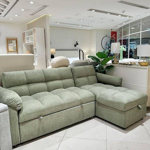 5.5 Seater L Shape Folding Sofa cum bed | L Shape Sofabed 2