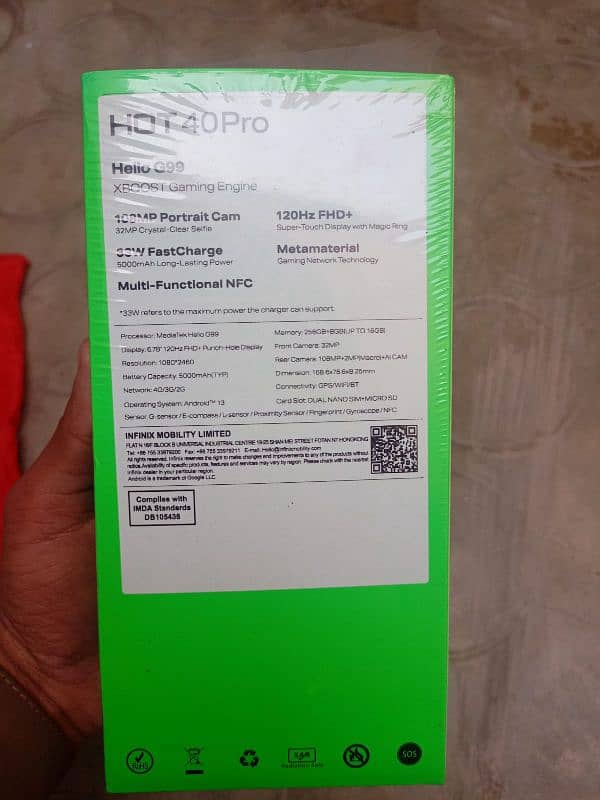 infinix hot 40 pro all ok ha 10 out of 10 conditions 4