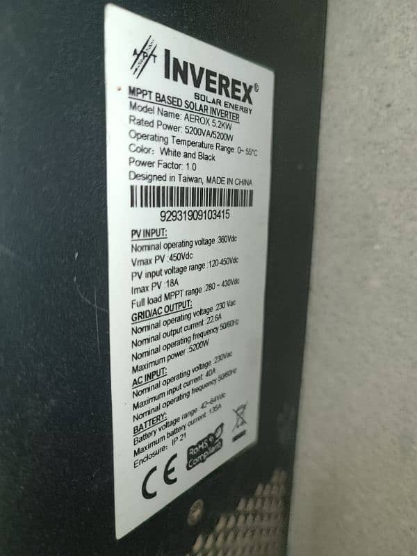 Inverex Aerox 5.2kw Hybrid Invertor 2