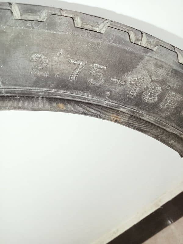 used tyre and tube of GS 150 1