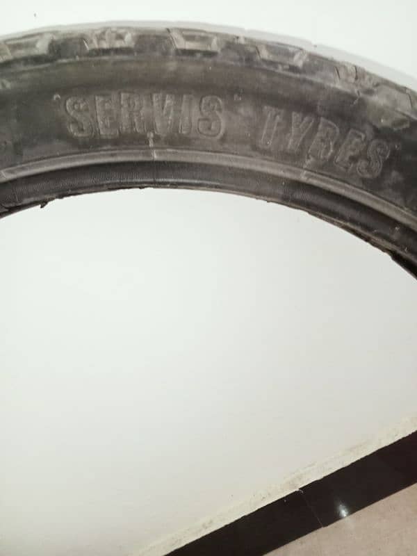 used tyre and tube of GS 150 4