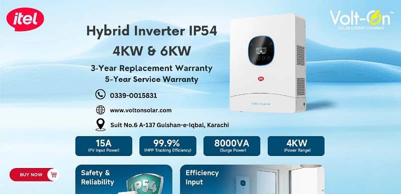 Solar Inverter , Itel Inverter (4 & 6 kw) , Best Price In Karachi. 1