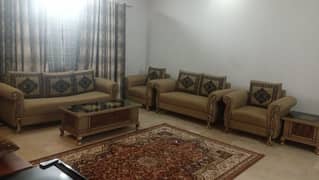 7 Seater Sofa set with 1 large and 2 small tables.