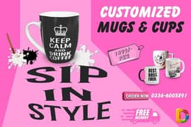 Customized Mugs and Cups || Free Delivery || 1399