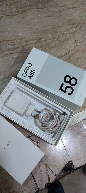 oppo A58 8+128 with box charge 7