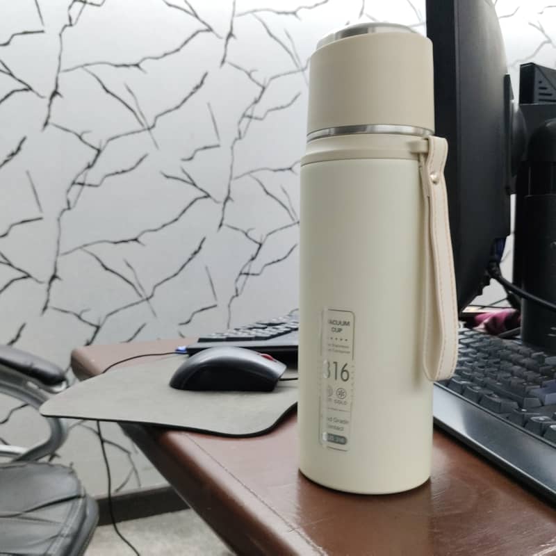 Premium 800ml Steel Water Bottle with Leather Cover 13