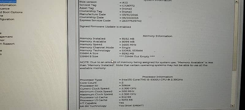 dell e5450 core i5 5th generation 8gb ram 1