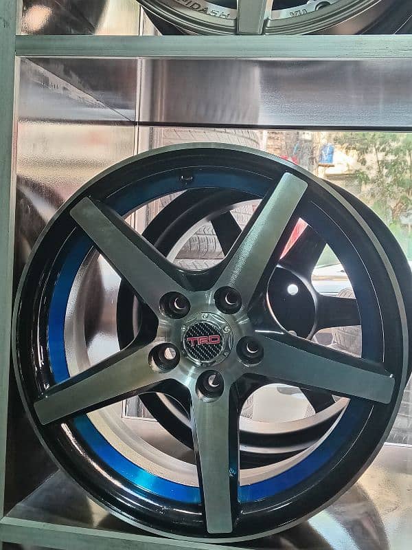 Tyres and rims available yokohama dunlop general toyota  vitz mehran 13