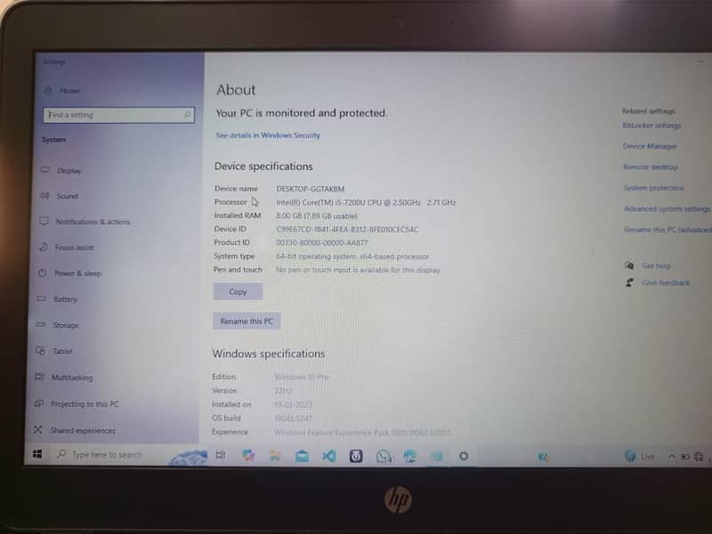 HP ProBook 440 G4 i5 7th Generation 9