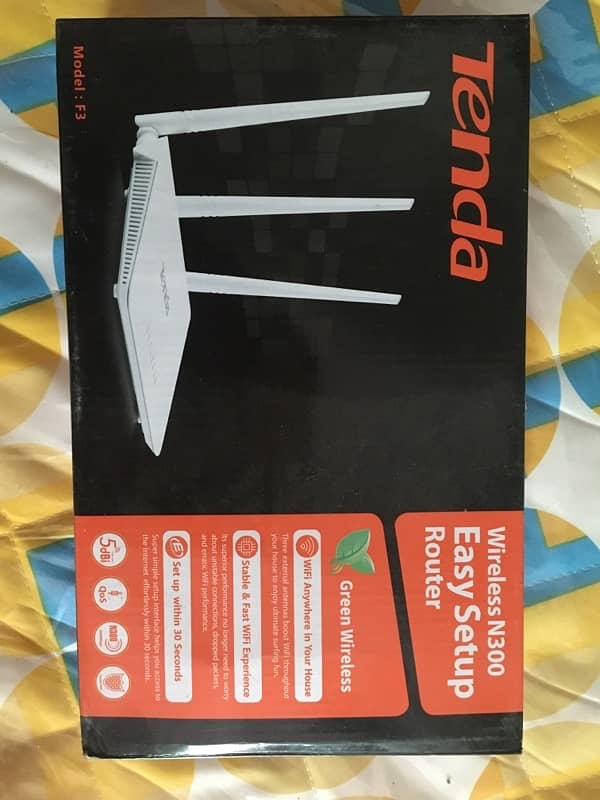 Tenda F3 N300 Wi-Fi Router (just 2month used) 0