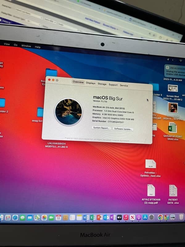 Macbook 13 (AIR) total geniune no open repair 5