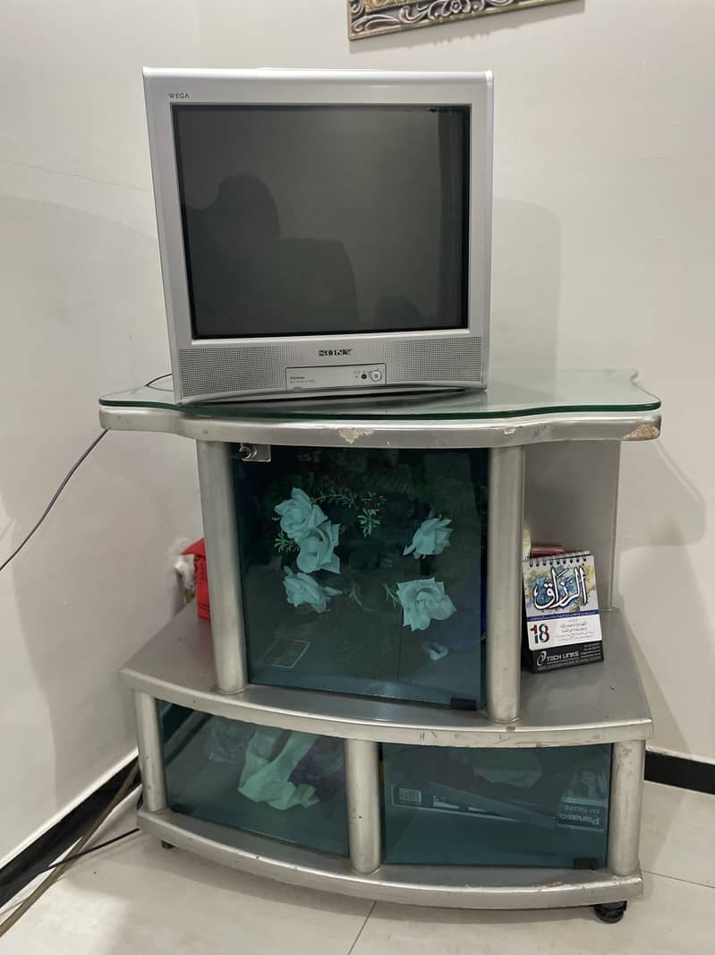 Tv with trolley for sale in b17 0