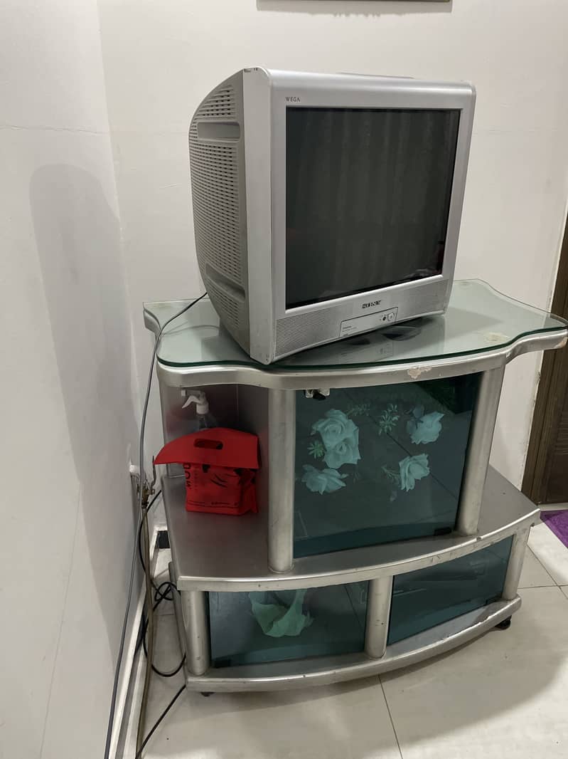 Tv with trolley for sale in b17 2