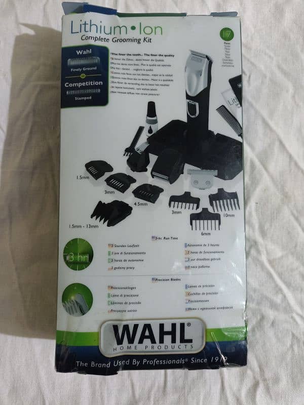 WAHL -LITHIUM-LON RECHARGABLE TRIMMER FULL GROOMING KIT MADE IN USA 5