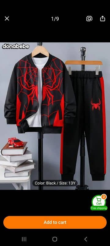 Miles Morels Spider man Jacket and pajamas full set 0