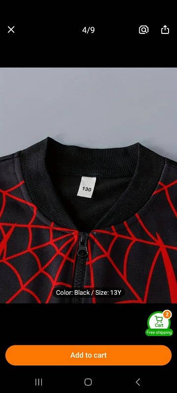 Miles Morels Spider man Jacket and pajamas full set 2